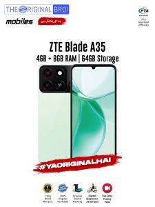 ZTE Blade A35 - 4GB RAM - 64GB Storage - PTA Approved - 12 Months Warranty - Green - The Original Bro Mobiles - TOB42